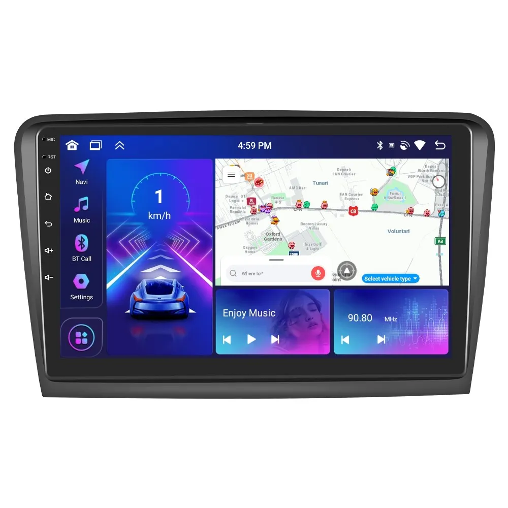 Superb 2 (2008-2015) - Navigatie Skoda Superb 2 (2008-2015) cu Android 13, 4GB RAM 64GB ROM, DSP, ecran 10.1 Inch,Carplay si Android Auto