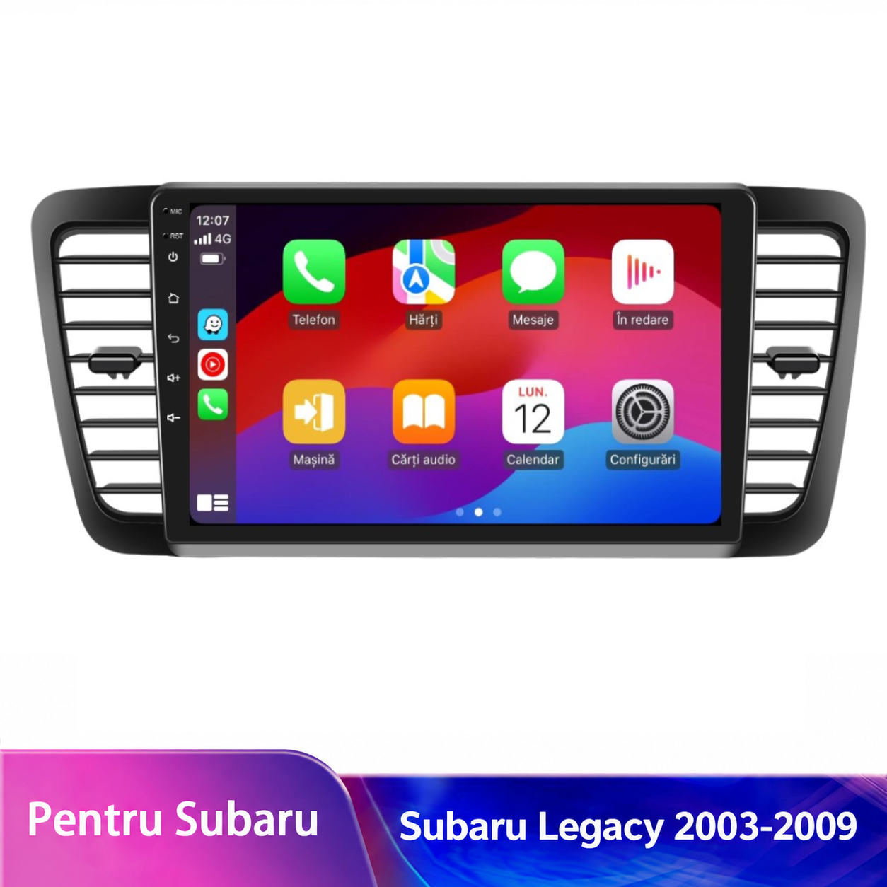Navigație Auto Dedicată Subaru Legacy (2004-2010), Android 14, 9" IPS HD, 2GB RAM + 32GB, CarPlay/Android Auto Wireless, Wi-Fi, Bluetooth 5.4, DSP, 4x45W [2]