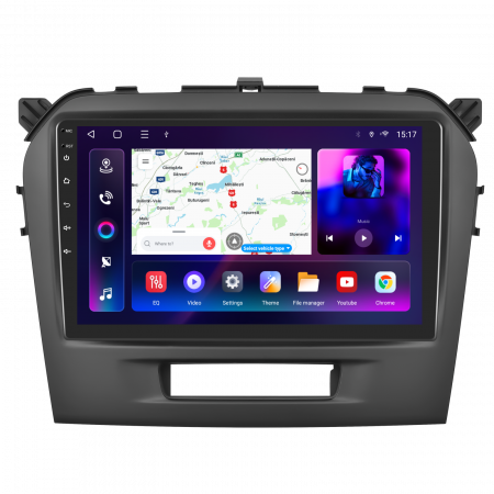 Suzuki Vitara 4 (2014-2018) - Navigatie Suzuki Vitara 4 (2014-2018), Android 12, 8GB RAM 128GB, SLOT SIM 4G, DSP, Carplay si Android auto, ecran 9 inch