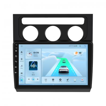 Touran (2003-2020) - Navigatie Touran 1 (2003-2010) cu Android 12, 2GB 32GB, CarPlay si Android Auto, DSP, ecran 10 inch Rama Neagra