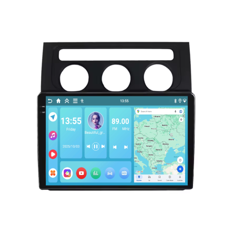 Touran (2003-2020) - Navigatie Volkswagen Touran (2004-2008) Display INCELL, Android 15, 4GB 128GB, DSP, CarPlay si Android Auto ecran 10 Inch