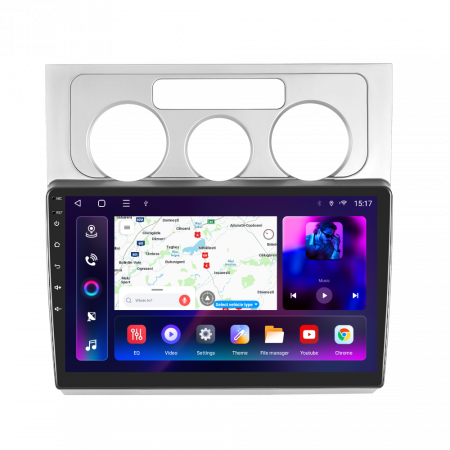 Touran (2003-2020) - Navigatie Touran 1 (2003-2010) cu Android 12 4GB RAM 64GB ROM, SIM 4G, DSP, CarPlay si Android Auto Wi-fi, Youtube, Waze, ecran HD 10.1 Inch