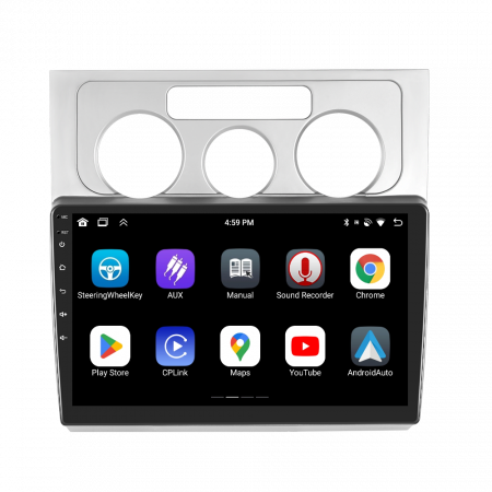 Navigatie Touran 1 (2003-2010) cu Android 12, 4GB RAM 64GB ROM, DSP, CarPlay si Android Auto Wi-fi, Youtube, Waze, ecran HD 10.1 Inch [10]