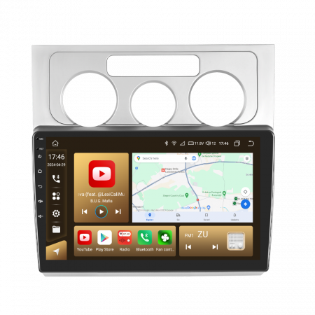 Navigatie Touran 1 (2003-2010) cu Android 12, 8GB RAM 128GB ROM, SLOT SIM 4G, DSP, CarPlay si Android Auto Wi-fi, Youtube, Waze, ecran HD 10.1 Inch [2]