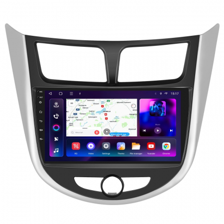 Hyundai Accent (2010-2016) - Navigatie Hyundai Accent (2010-2016), Android 12, 8GB RAM 128GB, SIM 4G, DSP, Carplay si Android auto, ecran 9 inch