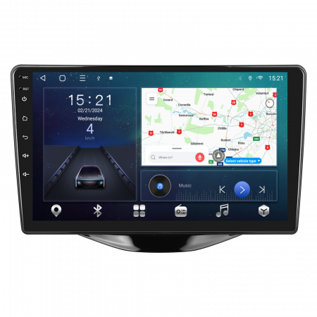 Toyota Aygo (2014-2022) - Navigatie Toyota Aygo (2014-2022), Android 12, 4GB RAM 64GB, SLOT SIM 4G, DSP, Carplay si Android auto, ecran 9 inch