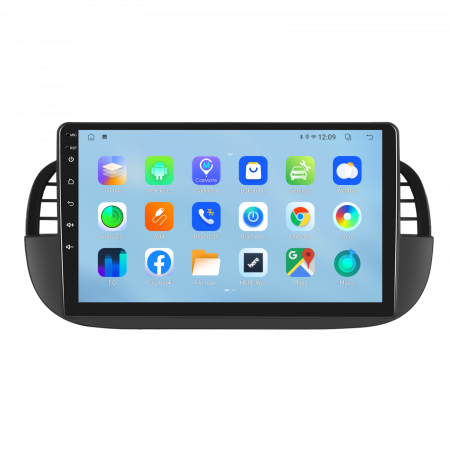Navigatie FIAT 500 (2007-2015), Android 12, 2GB RAM 32GB, DSP, Carplay si Android auto, ecran 9 inch [2]