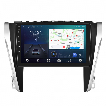 PROMOTII % - Navigatie Toyota Camry (2015-2017), Android 12, 4GB RAM 64GB, SIM 4G, DSP, Carplay si Android auto, ecran 10.1 inch
