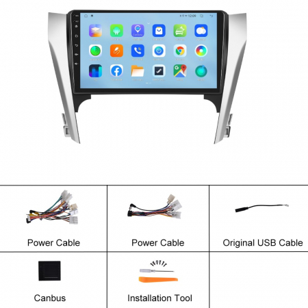 Navigatie Toyota Camry (2012-2014), Android 12, 2GB RAM 32GB, DSP, Carplay si Android auto, ecran 10.1 inch [7]