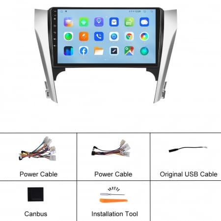 Navigatie Toyota Camry (2012-2014), Android 12, 4GB RAM 64GB, SIM 4G, DSP, Carplay si Android auto, ecran 10.1 inch [8]