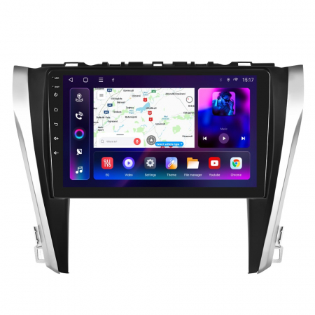 PROMOTII % - Navigatie Toyota Camry (2015-2017), Android 12, 8GB RAM 128GB, SIM 4G, DSP, Carplay si Android auto, ecran 10.1 inch