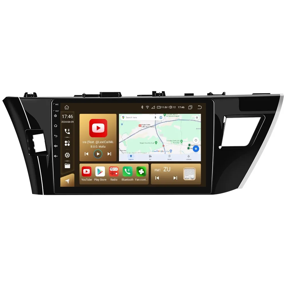 Toyota Corolla (2013-2017) - Navigatie Toyota Corolla (2013-2017) cu Android 12, 8GB RAM 128GB ROM,Slot SIM 4G, DSP, ecran 10.1 Inch,Carplay si Android Auto
