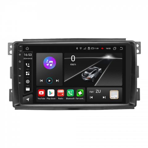 Navigatie Mercedes Benz Smart (2005-2010) cu Android, 8GB RAM 128GB ROM, cu SLOT SIM 4G, DSP, ecran 9 Inch, Carplay si Android Auto [4]