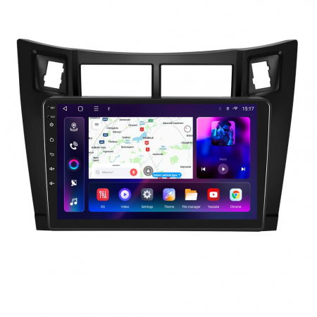 Toyota Yaris (2006-2011) - Navigatie Toyota Yaris (2006-2011), Android 12, 4GB RAM 64GB,SLOT SI 4G. DSP, Carplay si Android auto, ecran 9 inch