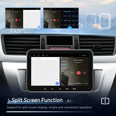 Navigatie Universala 1DIN, 2+32GB, Android 15, CarPlay si Android Auto, Topway, USB, Bluetooth ecran 7 inch negru [11]