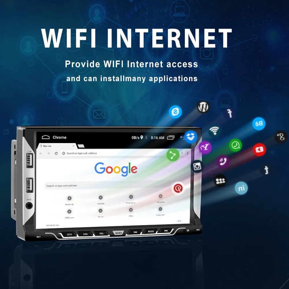 Navigatie universala Android 11, 2DIN, Bluetooth, wifi, USB,Waze, Youtube [4]