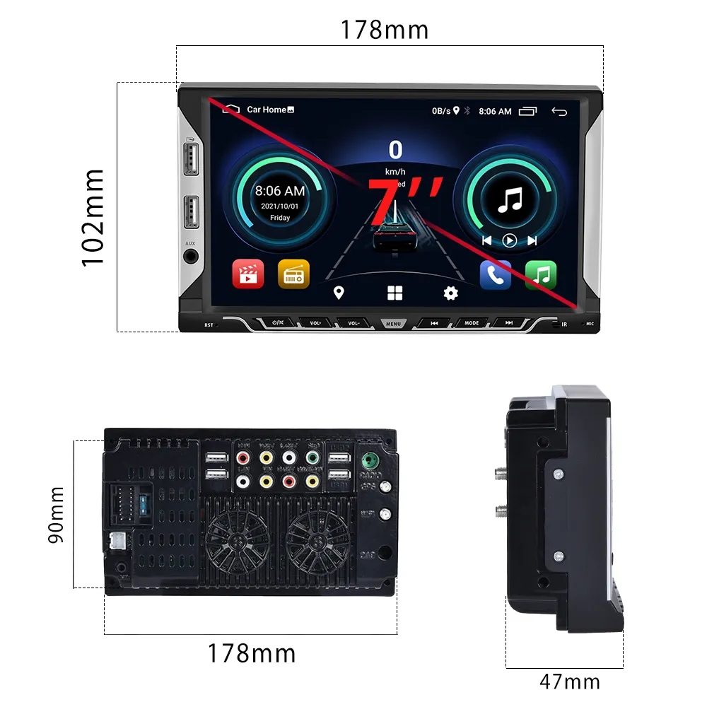 Navigatie universala Android 11, 2DIN, Bluetooth, wifi, USB,Waze, Youtube [2]
