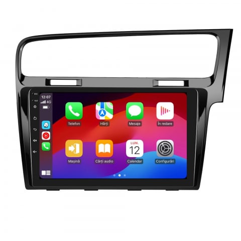 Golf 7 (2012-2020) - Navigatie Volkswagen Golf 7 (2012-2020) 2GB RAM 32GB, Android 12, DPS, CarPlay si Android Auto, ecran 10 Inch - NEGRU