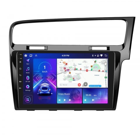 Golf 7 (2012-2020) - Navigatie Volkswagen Golf 7 (2012-2020) Android 12, 4GB RAM 64GB ROM, DSP, CarPlay si Android Auto Wi-fi, Youtube, Waze, ecran HD 10.1 Inch - NEGRU