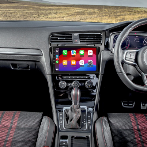 Navigatie Volkswagen GOLF 7 (2012-2020) Android 12, 8GB RAM 128GB, SLOT SIM 4G, DSP, CarPlay si Android Auto Wi-fi, Youtube, Waze, ecran HD 10.1 Inch - NEGRU [1]