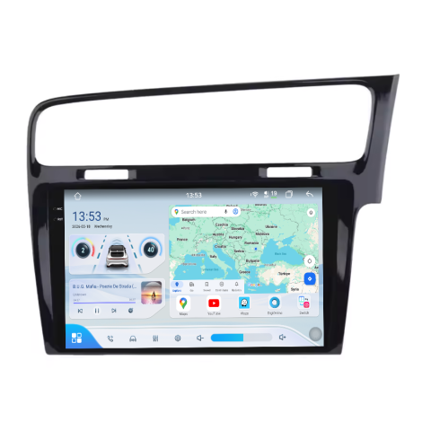 Golf 7 (2012-2020) - Navigatie Volkswagen Golf 7 (2012-2020) Android 14, 12GB RAM, 256GB ROM, Ecran 10.33 inch 2K QLED, Ramă Neagră