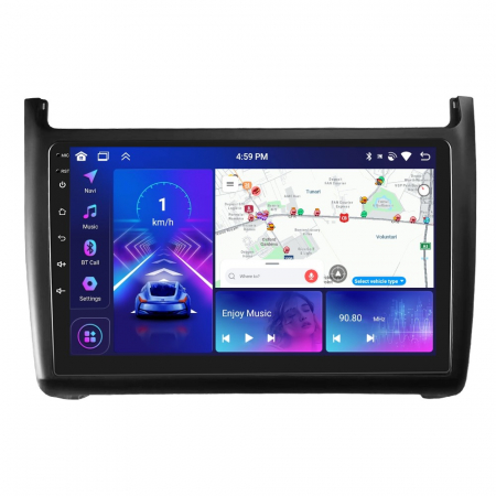 Polo (2009-2018) - Navigatie Volkswagen POLO (2011-2016), Android 12, 4GB RAM 64GB ROM, 2.0 OCTA CORE, DSP, CarPlay si Android Auto, ecran 9 Inch