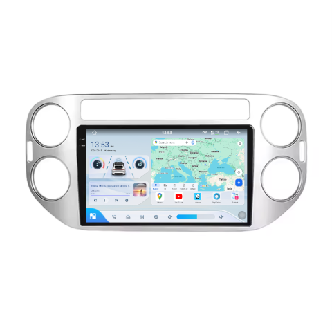 PROMOTII % - Navigatie Volkswagen Tiguan (2010-2015) Android 14, 12GB RAM, 256GB ROM, Ecran 9.33 inch 2K QLED, Ramă Gri