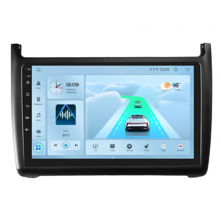 Polo (2009-2018) - Navigatie Volkswagen POLO (2011-2016), Android 12 ,2GB RAM 32GB ROM, DSP, CarPlay wireless si Android Auto, ecran HD 9 Inch