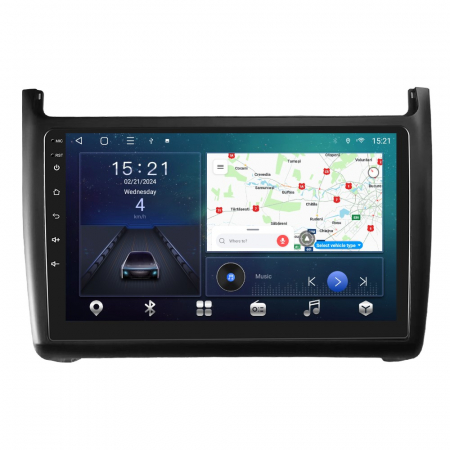 Polo (2009-2018) - Navigatie Volkswagen POLO (2011-2016), Android 12, 4GB RAM 64GB ROM, SLOT SIM 4G, DSP, CarPlay si Android Auto, ecran 9 Inch
