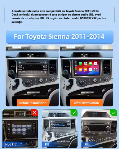 Navigatie Toyota Sienna (2011-2013) cu Android, 4GB RAM 64GB ROM, cu SLOT SIM 4G, DSP, ecran 9 Inch, Carplay si Android Auto [3]