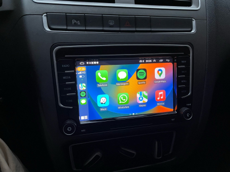 Navigatie Android 11, Carplay, 2GB RAM 32GB ROM, Ecran de 7 Inch, dedicata Golf 5, Golf 6, Jetta, Passat B6, CC, B7, Polo, Tiguan, Touran, Skoda, Seat [6]