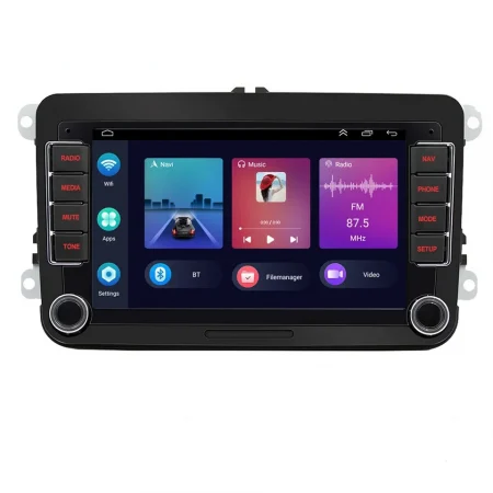 Navigatie Volkswagen|Skoda|Seat cu Android 13, Carplay, 2GB RAM 32GB ROM, Ecran de 7 Inch, dedicata Golf 5, Golf 6, Jetta, Passat B6, CC, B7, Polo, Tiguan, Touran, Skoda, Seat [1]