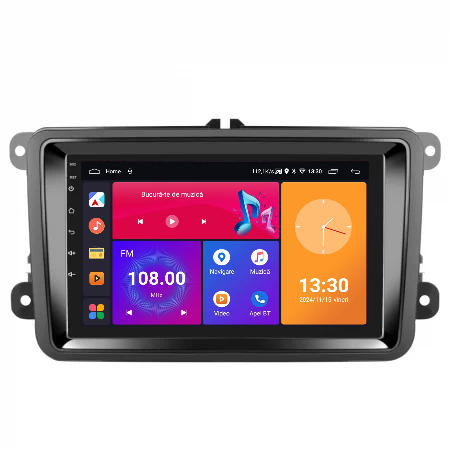 Skoda Rapid (2013-2018) - Navigatie Volkswagen|Skoda|Seat cu Android,2GB ROM 64GB CarPlay si Android Auto, dedicata Golf 5, Golf 6, Jetta, Passat B6, CC, B7, Polo, Tiguan, Touran, Skoda, Seat ecran 7 inch