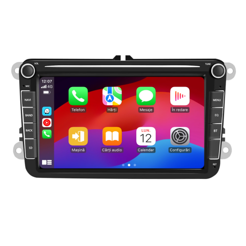 Navigatie Volkswagen|Skoda|Seat cu Android 12, 4GB RAM 64GB ROM, DSP, Slot SIM 4G, Ecran de 8 Inch, dedicata Golf 5, Golf 6, Jetta, Passat B6, CC, B7, Polo, Tiguan, Touran, Skoda, Seat [4]