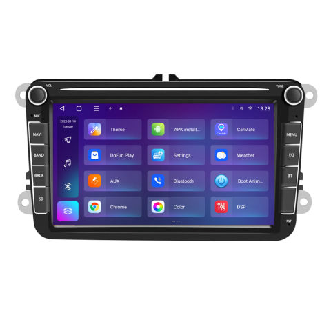 Navigatie Volkswagen|Skoda|Seat cu Android 12, 4GB RAM 64GB ROM, DSP, Slot SIM 4G, Ecran de 8 Inch, dedicata Golf 5, Golf 6, Jetta, Passat B6, CC, B7, Polo, Tiguan, Touran, Skoda, Seat [8]