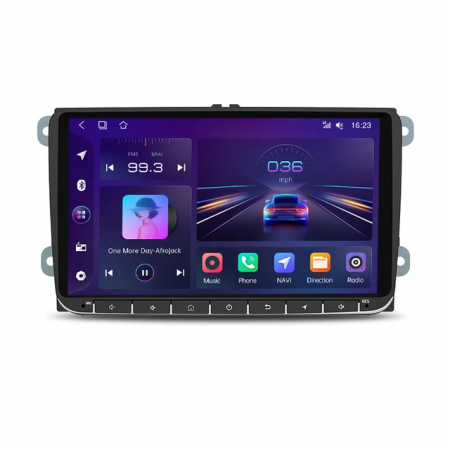 Skoda Rapid (2013-2018) - Navigatie Volkswagen|Skoda|Seat cu Android 12, DSP, CarPlay si Android Auto, 2GB RAM 32GB ROM, Ecran de 9 Inch, dedicata Golf 5, Golf 6, Jetta, Passat B6, CC, B7, Polo, Tiguan, Touran, Skoda, Seat