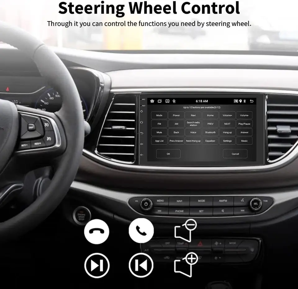 Navigatie Volkswagen|Skoda|Seat cu Android 11, Ecran de 7 Inch, 2GB RAM 32 GB ROM dedicata Golf 5, Golf 6, Jetta, Passat B6, CC, B7, Polo, Tiguan, Touran, Skoda, Seat [4]