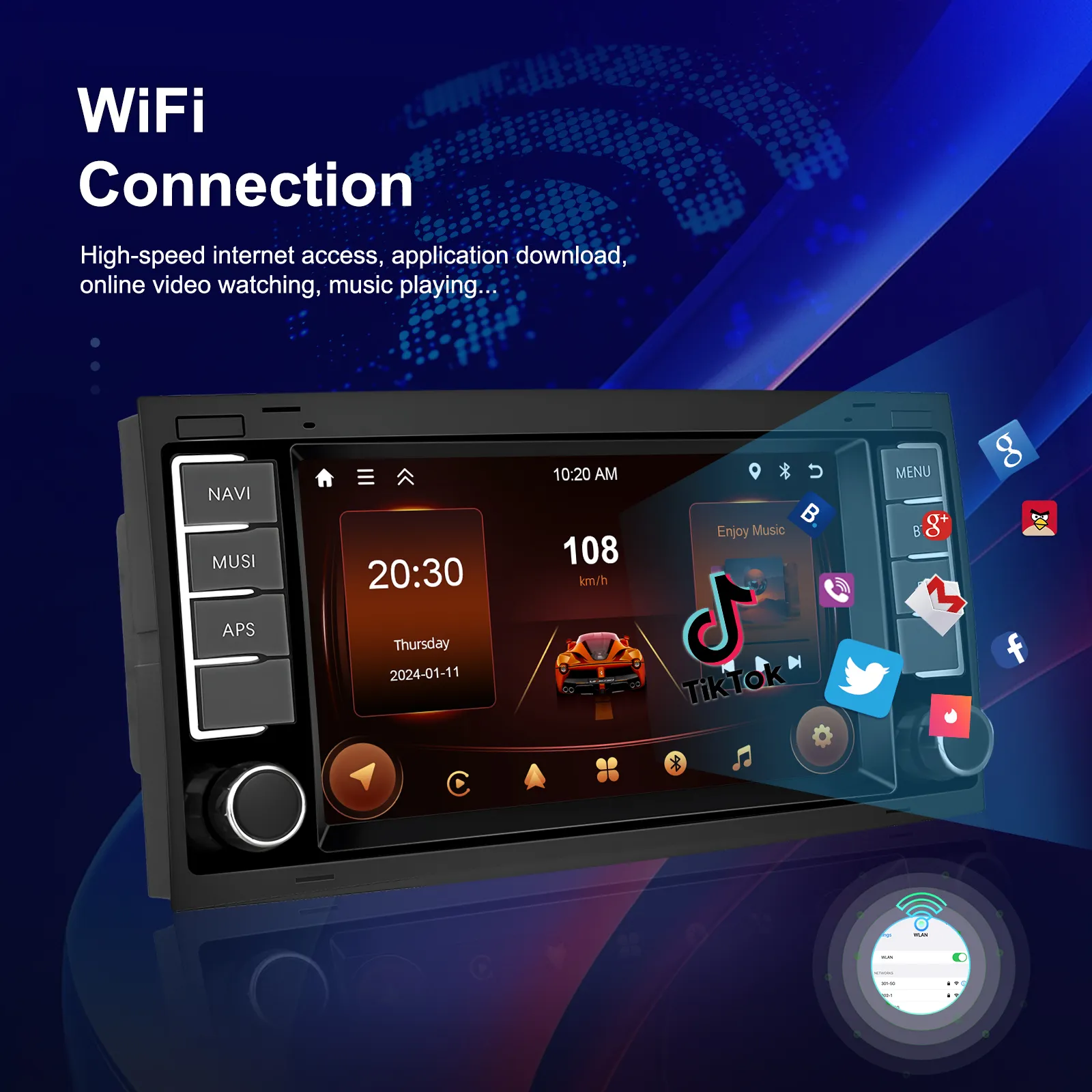 Navigatie Volkswagen Touareg (2002-2011) cu Android 13 ,2GB ROM 64GB, RDS, CarPlay si Android Auto, ecran 7 inch [6]