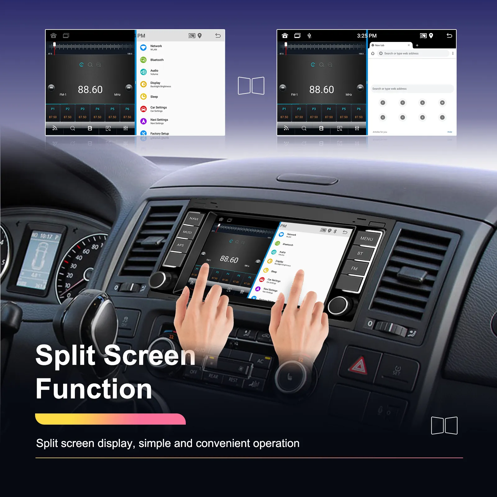 Navigatie Volkswagen Touareg (2002-2011) cu Android 13 ,2GB ROM 64GB, RDS, CarPlay si Android Auto, ecran 7 inch [8]
