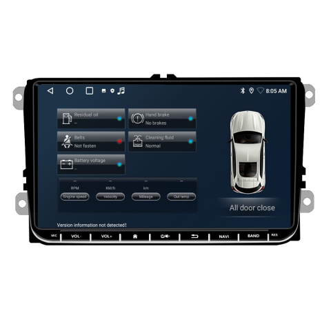 Navigatie Volkswagen|Skoda|Seat cu Android 12, 9 Inch, CarPlay si Android Auto, dedicata Golf 5, Golf 6, Jetta, Passat B6, CC, B7, Polo, Tiguan, Touran, Skoda, Seat [2]