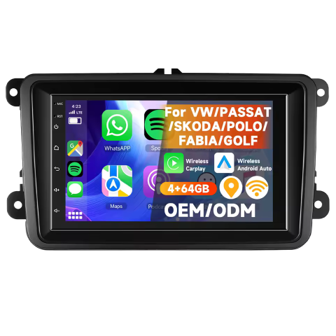 Luna Cadourilor - Navigatie Volkswagen|Skoda|Seat cu Android,4GB ROM 64GB CarPlay si Android Auto, dedicata Golf 5, Golf 6, Jetta, Passat B6, CC, B7, Polo, Tiguan, Touran, Skoda, Seat ecran 7 inch