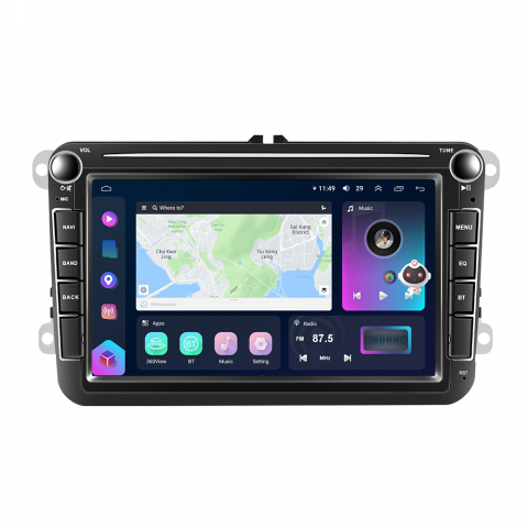 Navigatie Volkswagen|Skoda|Seat cu Android 12, 8 GB 128 GB SIM 4G, Carplay si Android Auto, DSP, Ecran 7 inch [3]