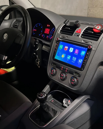 Navigatie Volkswagen|Skoda|Seat cu Android, Ecran de 8 Inch, CarPlay si Android Auto, dedicata Golf 5, Golf 6, Jetta, Passat B6, CC, B7, Polo, Tiguan, Touran, Skoda, Seat [4]