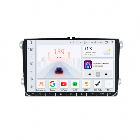 Passat B7 (2011-2015) - Navigatie Volkswagen|Skoda|Seat cu Android, Ecran de 9 Inch, dedicata Golf 5, Golf 6, Jetta, Passat B6, CC, B7, Polo, Tiguan, Touran, Skoda, Seat