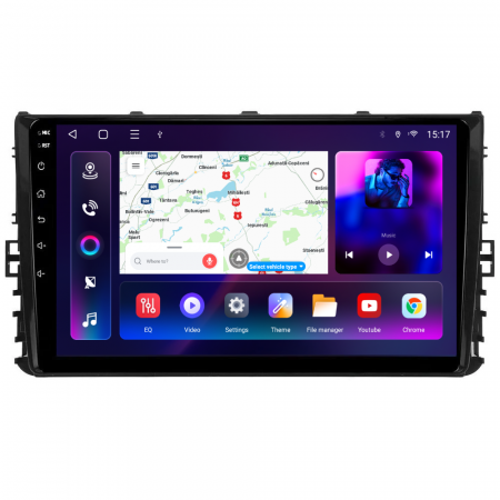 Volkswagen T-CROSS (2018-2022) - Navigatie Volkswagen T-CROSS (2018-2022), Android 12, 8GB RAM 128GB,SLOT SIM 4G, DSP, Carplay si Android auto, ecran 9 inch