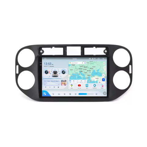 PROMOTII % - Navigatie Volkswagen Tiguan (2010-2015) Android 14, 12GB RAM, 256GB ROM, Ecran 9.33 inch 2K QLED, Ramă Neagră