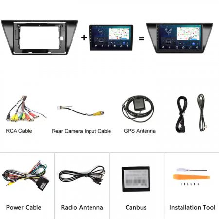Navigatie Touran (2016-2020), Android 12 8GB RAM 128GB ROM, SIM 4G, DSP CarPlay si Android Auto Wi-fi, Youtube, Waze, ecran 10.1 inch [7]