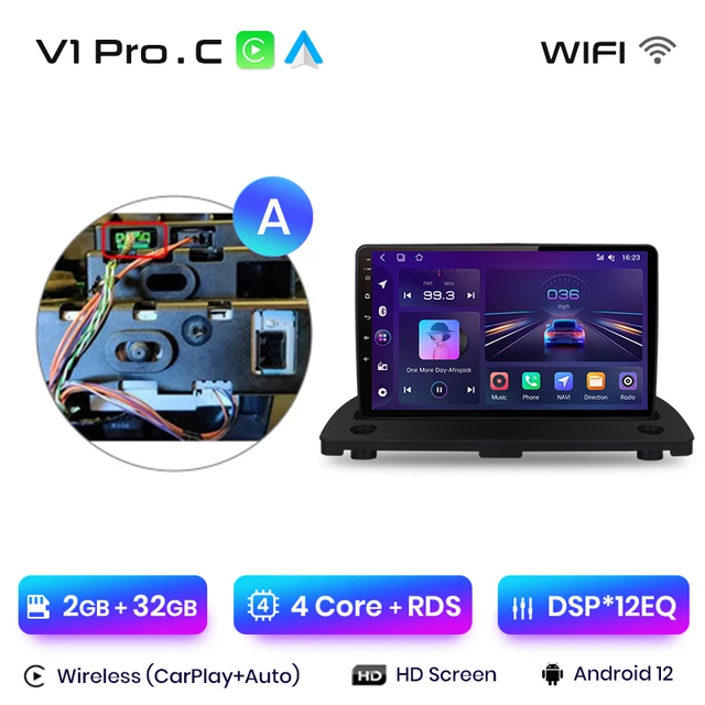 Navigatie Volvo XC90 (2004-2014) Android 12, 2GB 32GB Carplay si Android Auto, DSP, Ecran 9 inch [3]
