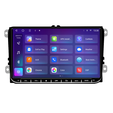 Navigatie VW,Skoda,Seat cu Android 14, CarPlay si Android Auto, dedicata Golf 5, Golf 6, Jetta, Passat B6, CC, B7, Polo, Tiguan, Touran, Skoda, Seat ecran 9 inch [2]