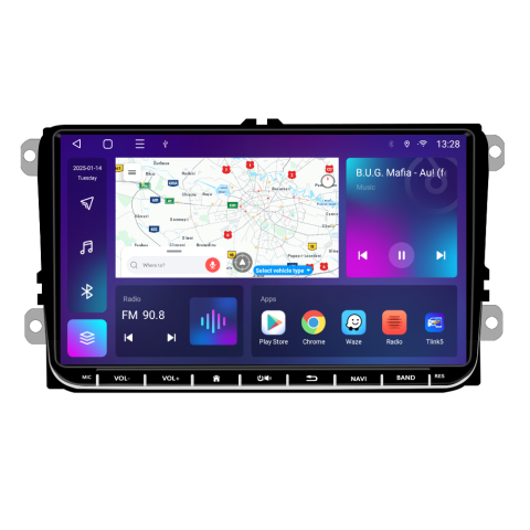 Toate Produsele - Navigatie VW,Skoda,Seat cu Android 14, CarPlay si Android Auto, dedicata Golf 5, Golf 6, Jetta, Passat B6, CC, B7, Polo, Tiguan, Touran, Skoda, Seat ecran 9 inch